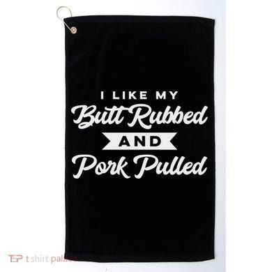 Butt Rubbed Pork Pulled Funny Bbq Grill Southern Smoker Golf Towel
