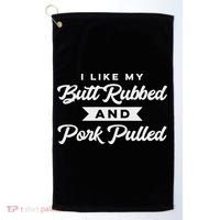 Butt Rubbed Pork Pulled Funny Bbq Grill Southern Smoker Golf Towel thumb 0