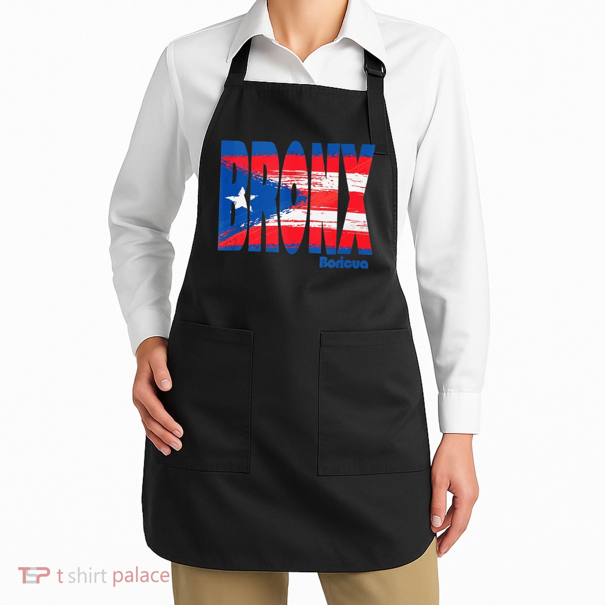 Boricua Roots Puerto Rico Pride PR Bronx Puerto Rico Flag Apron