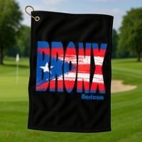 Boricua Roots Puerto Rico Pride PR Bronx Puerto Rico Flag Golf Towel thumb 1