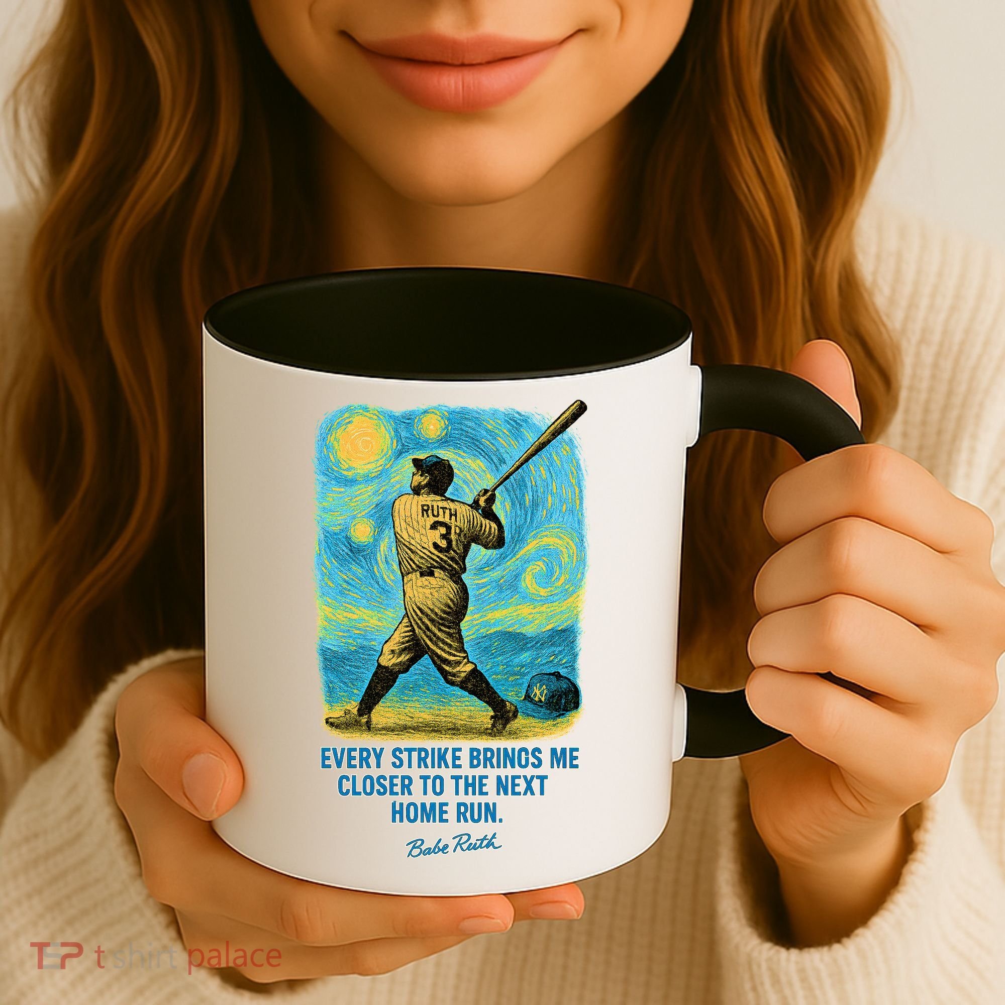 Babe Ruth Quote Starry Night Coffee Mug