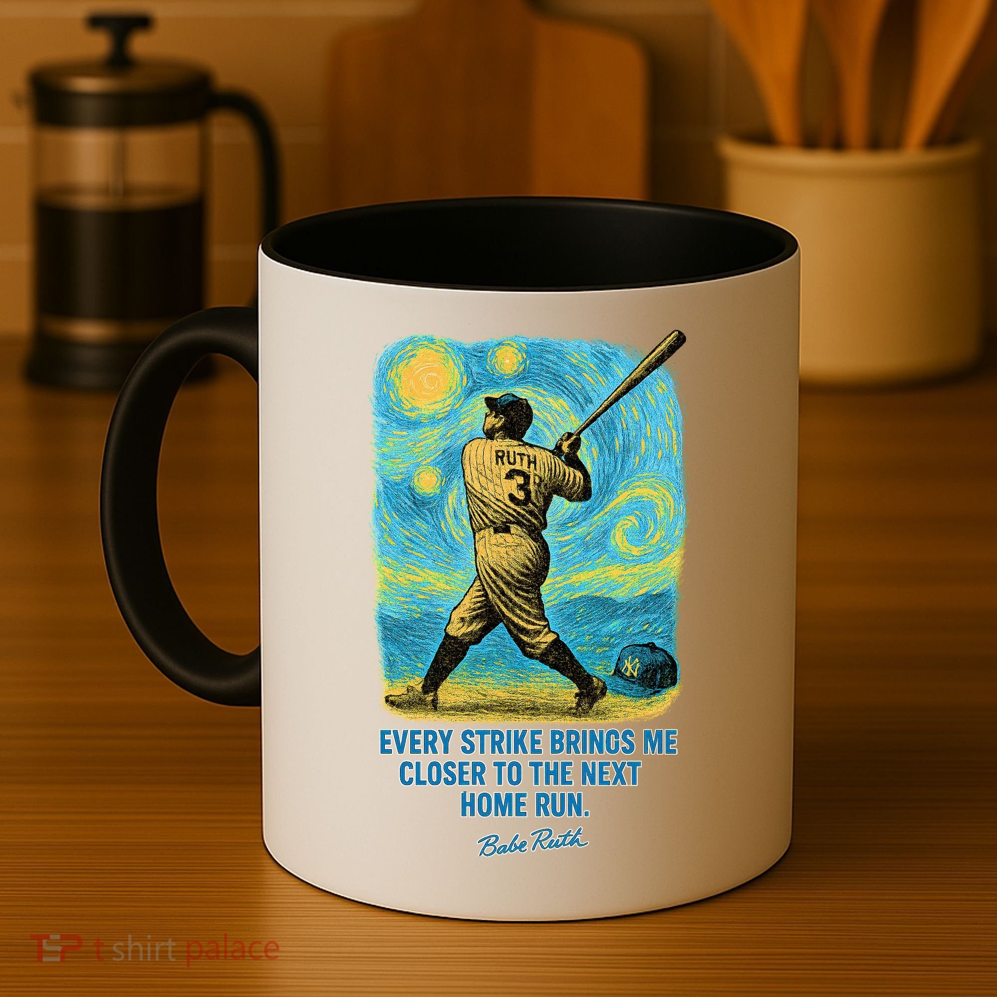 Babe Ruth Quote Starry Night Coffee Mug
