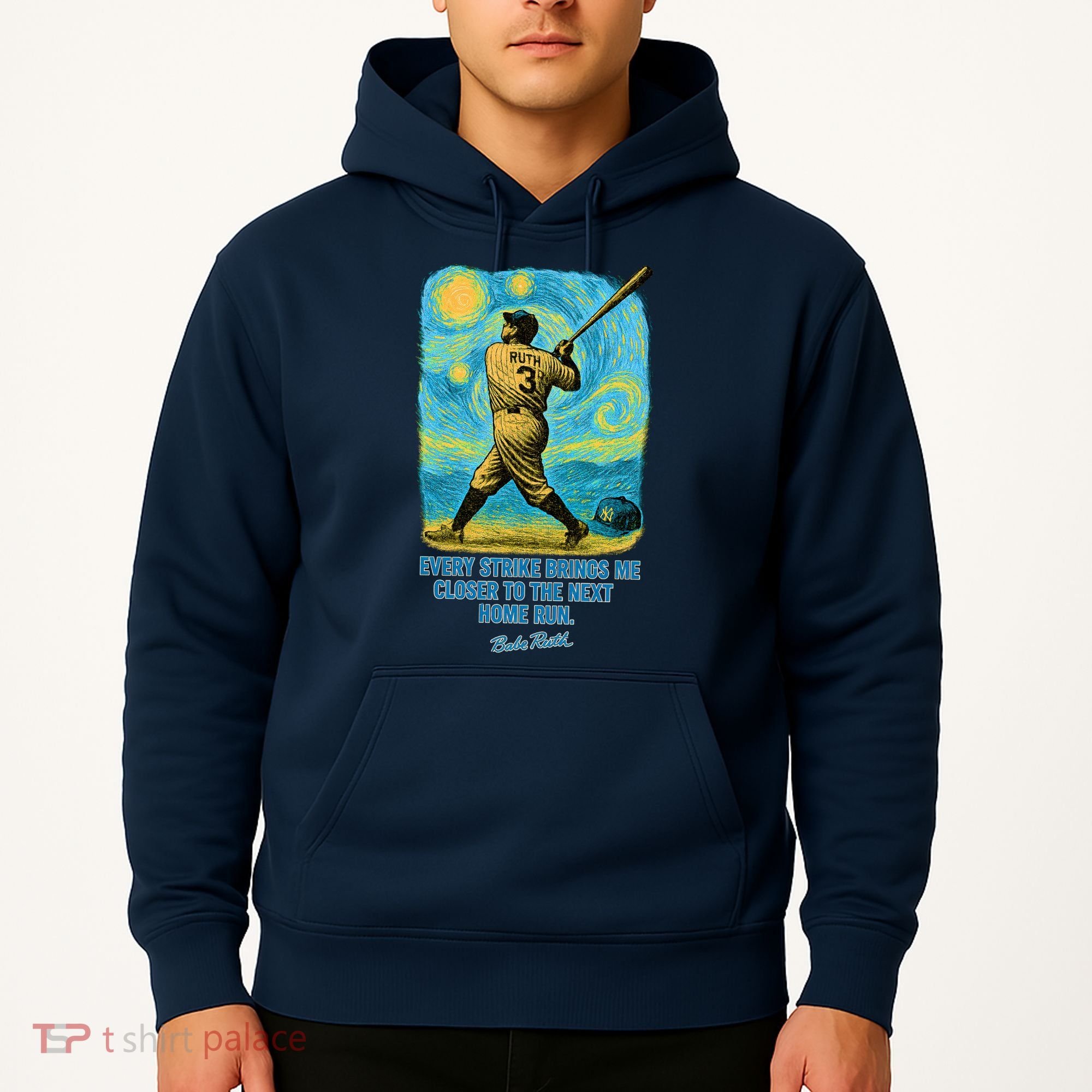 Babe Ruth Quote Starry Night Hoodie