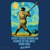 Babe Ruth Quote Starry Night Bucket Hat thumb 4
