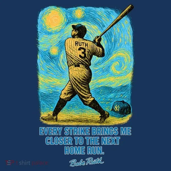 Babe Ruth Quote Starry Night Bucket Hat