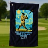 Babe Ruth Quote Starry Night Golf Towel thumb 1