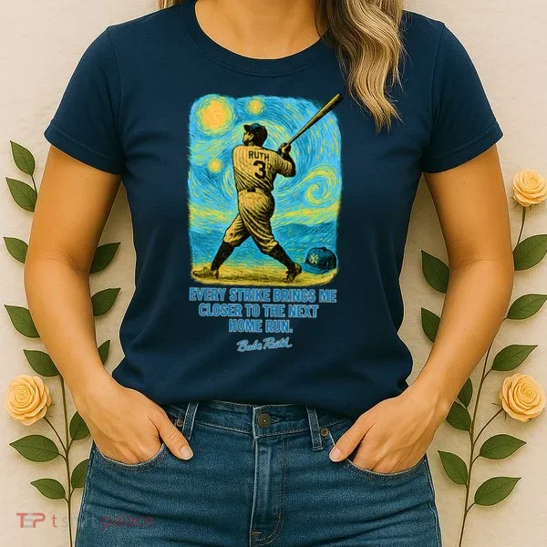 Babe Ruth Quote Starry Night Women's T-Shirt