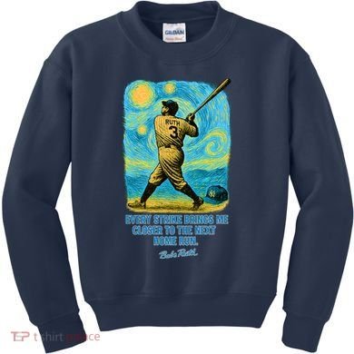 Babe Ruth Quote Starry Night Kids Sweatshirt