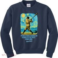 Babe Ruth Quote Starry Night Kids Sweatshirt thumb 0
