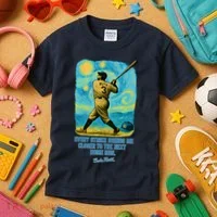 Babe Ruth Quote Starry Night Kids T-Shirt thumb 3