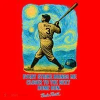 Babe Ruth Quote Starry Night Santa Hat thumb 1