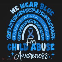 Blue Ribbon Rainbow We Wear Blue For Child Abuse Awareness Visor thumb 3