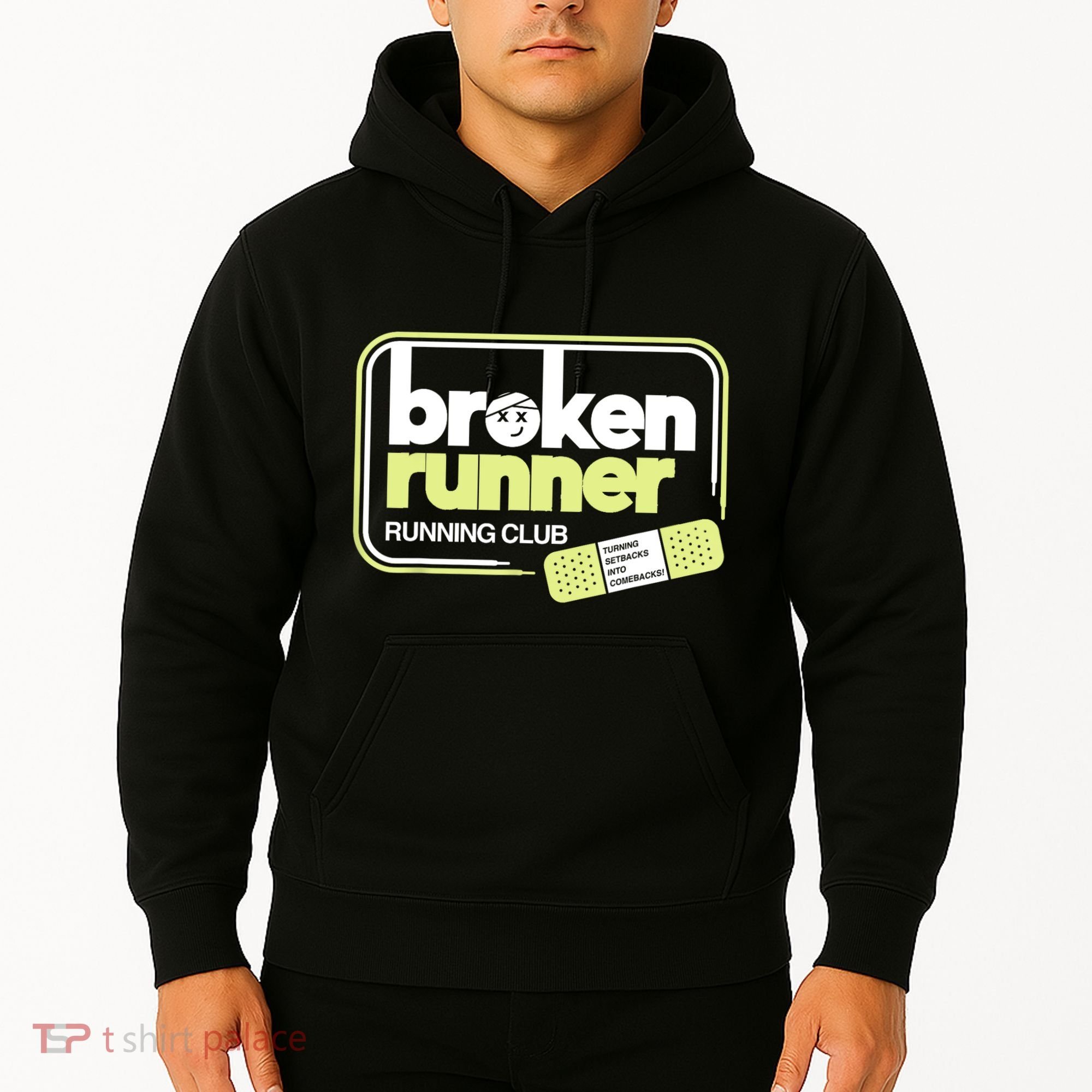 Broken Runner Running Club Turning Setbacks Into Comebacks Hoodie