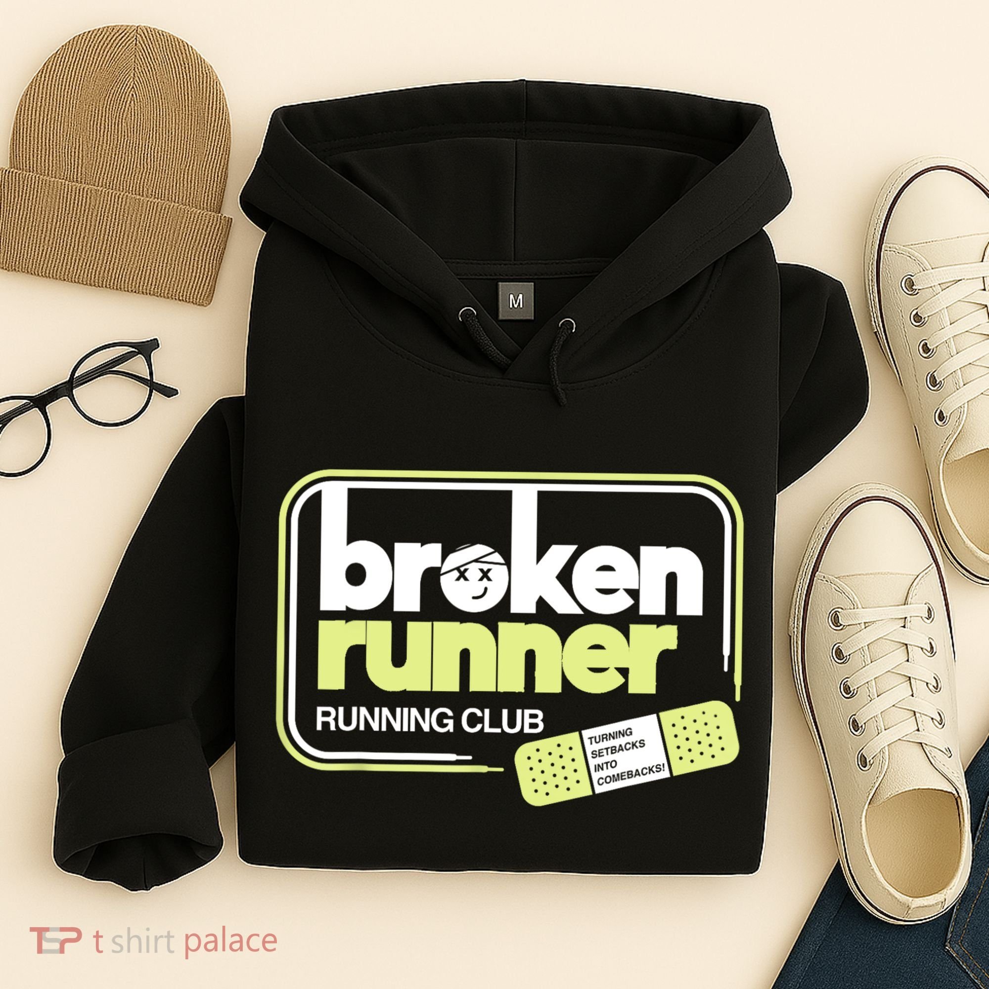 Broken Runner Running Club Turning Setbacks Into Comebacks Hoodie