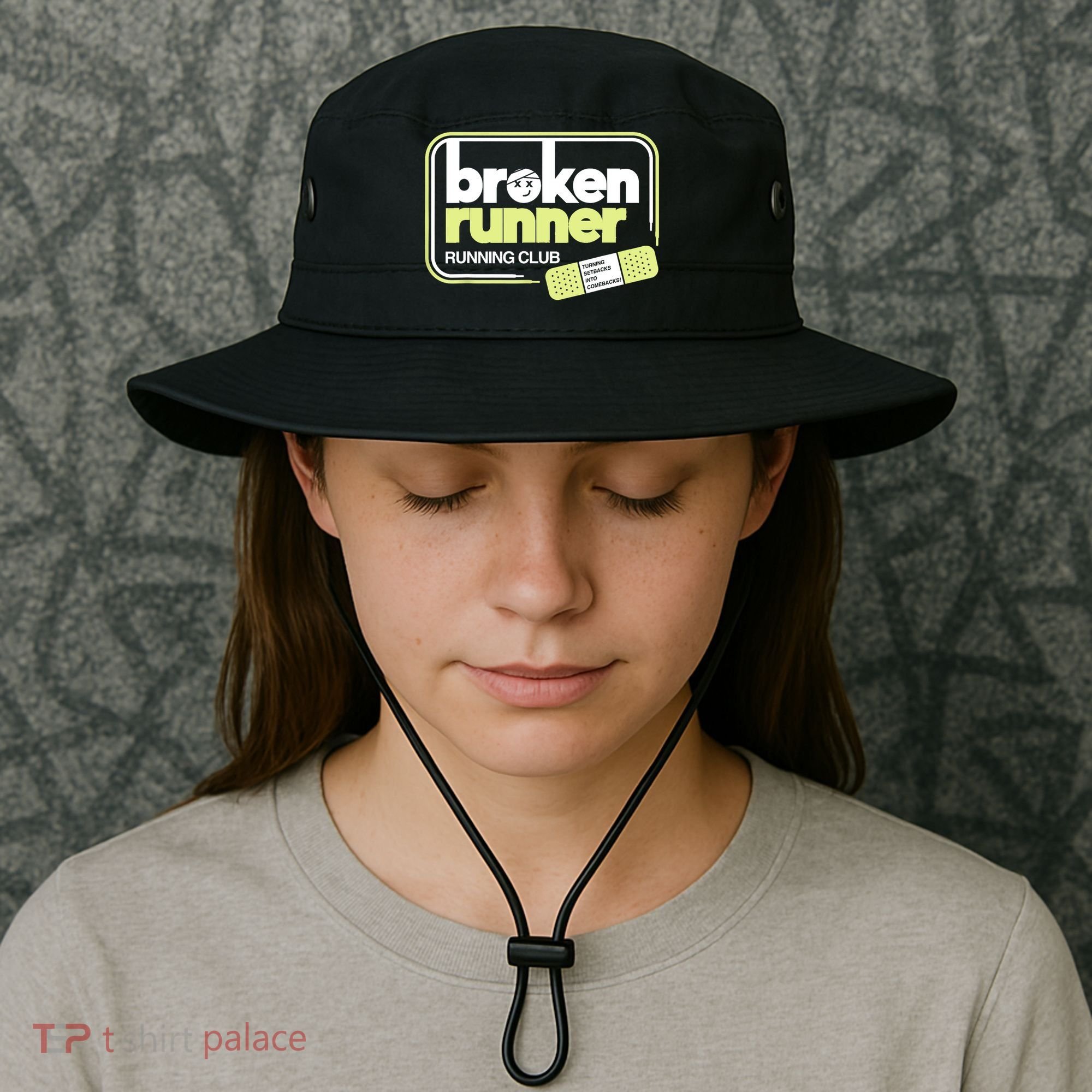 Broken Runner Running Club Turning Setbacks Into Comebacks Bucket Hat