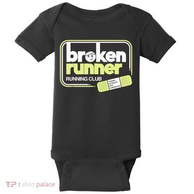 Broken Runner Running Club Turning Setbacks Into Comebacks Baby Bodysuit