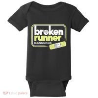 Broken Runner Running Club Turning Setbacks Into Comebacks Baby Bodysuit thumb 0