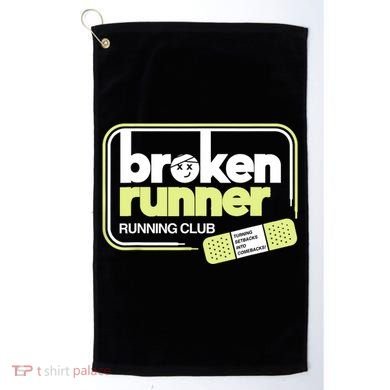 Broken Runner Running Club Turning Setbacks Into Comebacks Golf Towel