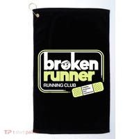 Broken Runner Running Club Turning Setbacks Into Comebacks Golf Towel thumb 0