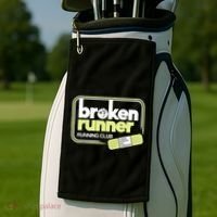 Broken Runner Running Club Turning Setbacks Into Comebacks Golf Towel thumb 2