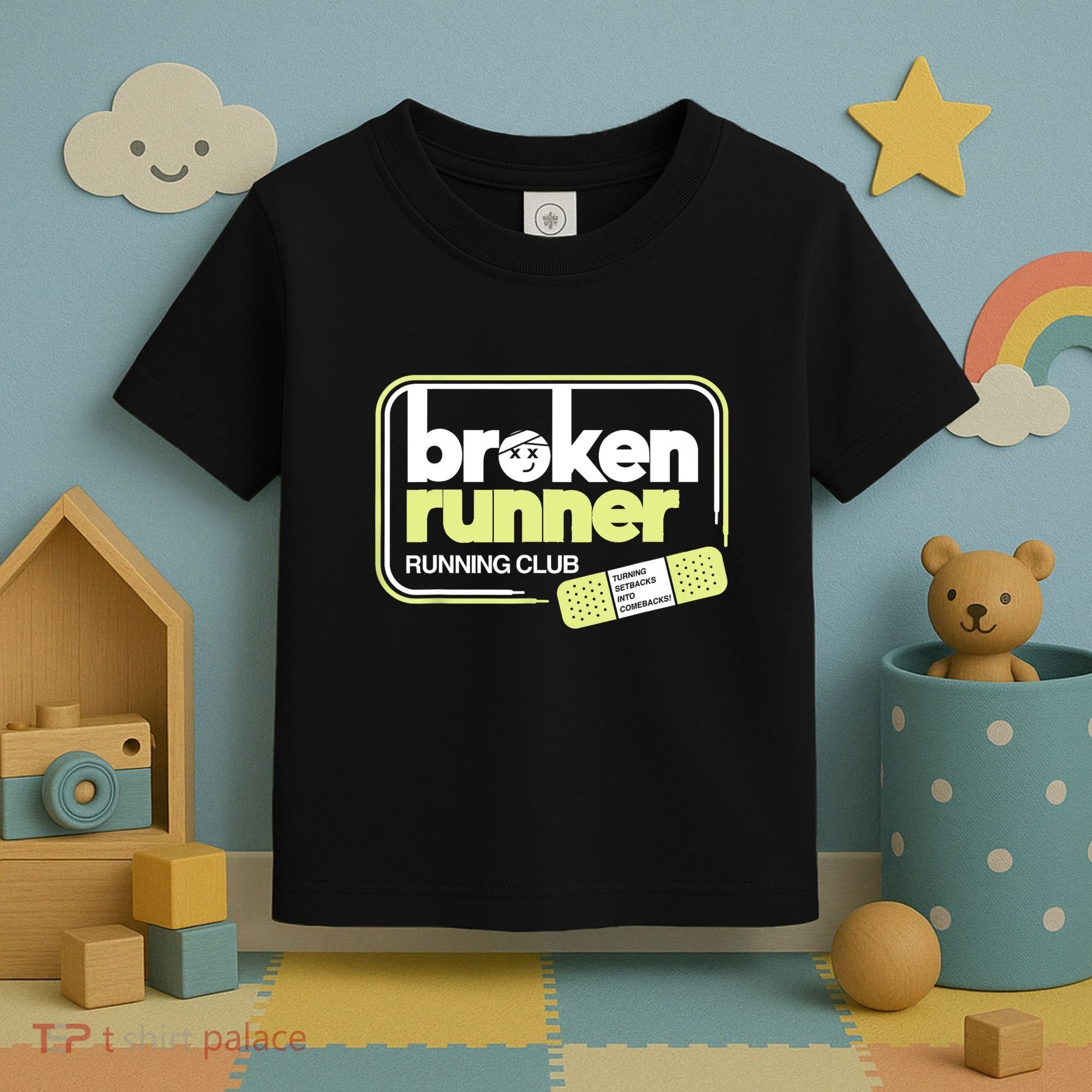 Broken Runner Running Club Turning Setbacks Into Comebacks Toddler T-Shirt