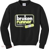 Broken Runner Running Club Turning Setbacks Into Comebacks Kids Sweatshirt thumb 0