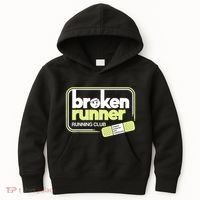 Broken Runner Running Club Turning Setbacks Into Comebacks Kids Hoodie thumb 0