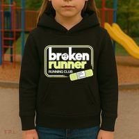 Broken Runner Running Club Turning Setbacks Into Comebacks Kids Hoodie thumb 3