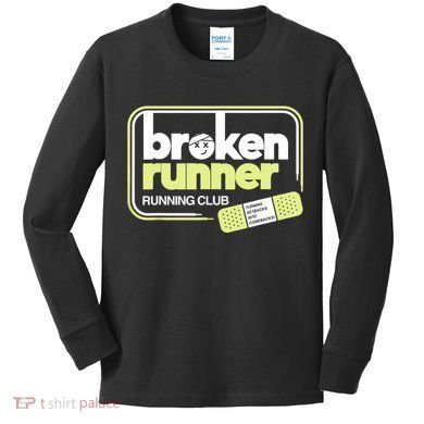 Broken Runner Running Club Turning Setbacks Into Comebacks Kids Long Sleeve Shirt