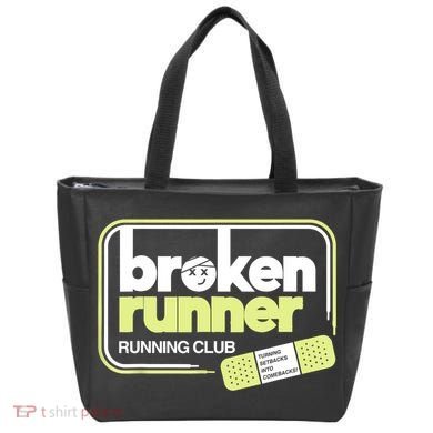 Broken Runner Running Club Turning Setbacks Into Comebacks Tote Bag