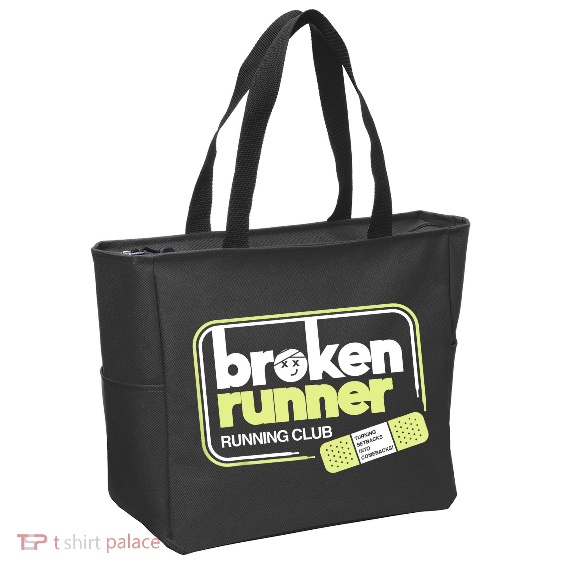 Broken Runner Running Club Turning Setbacks Into Comebacks Tote Bag