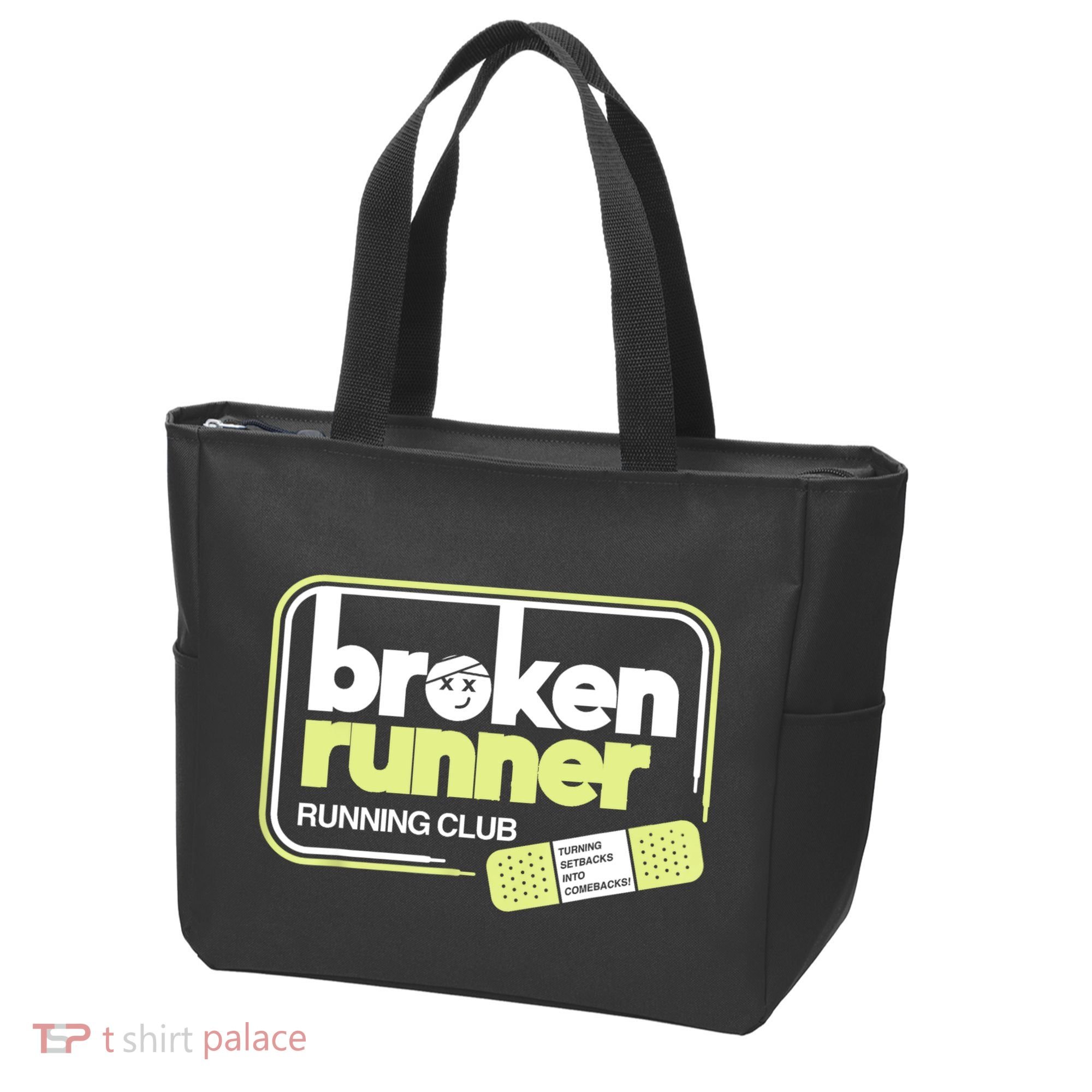 Broken Runner Running Club Turning Setbacks Into Comebacks Tote Bag
