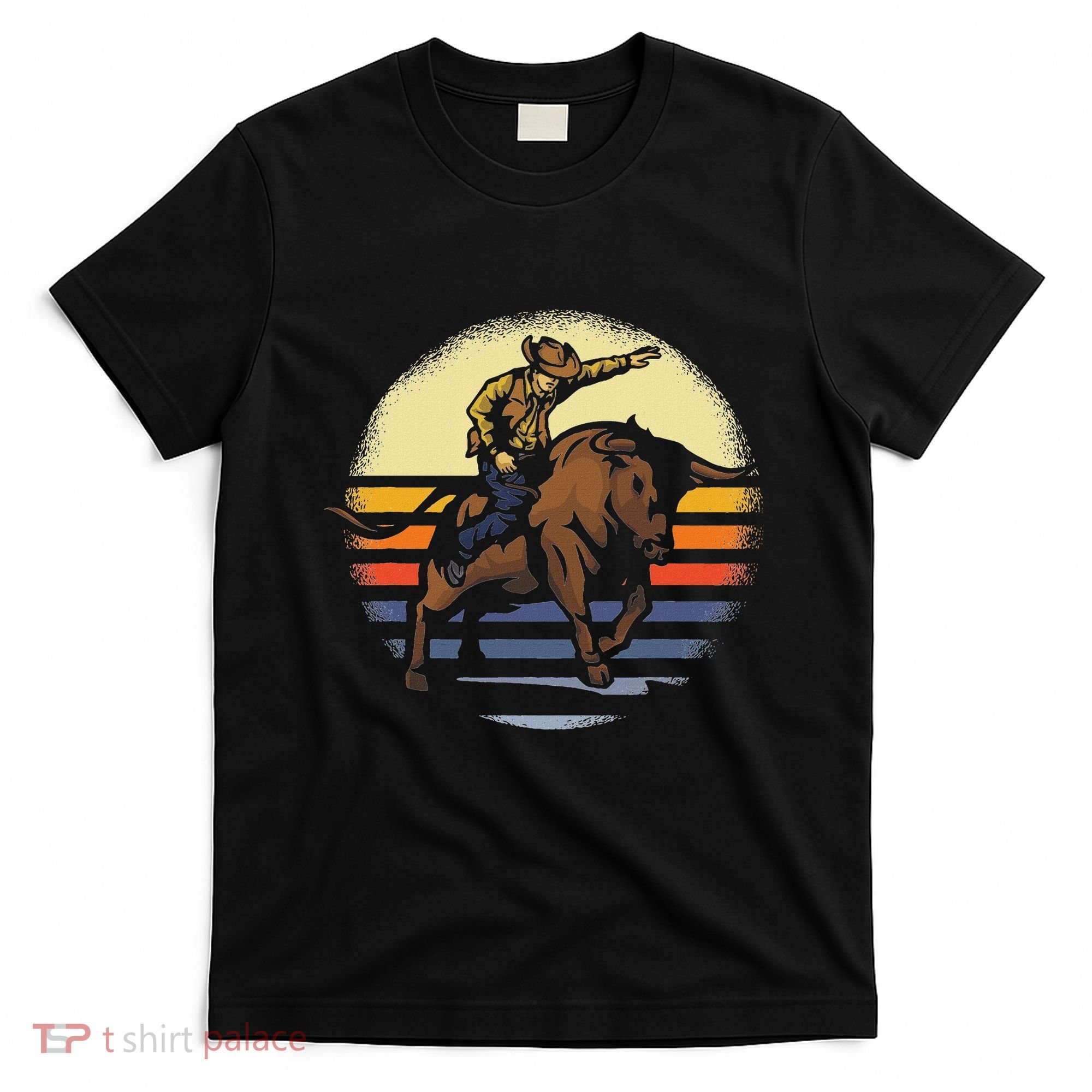 Bull Riding Rodeo Rider Cowboy Western Vintage Retro Gift T-Shirt
