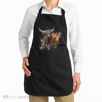 Bull Riding Rodeo Cool Abstract Drip Painting Art Apron thumb 2
