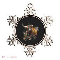 Bull Riding Rodeo Cool Abstract Drip Painting Art Ornament thumb 0