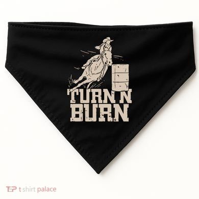 Barrel Racing Racer Rodeo Turn N Burn USA-Made Doggie Bandana