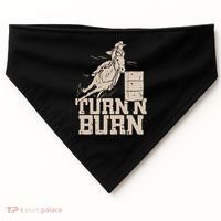 Barrel Racing Racer Rodeo Turn N Burn USA-Made Doggie Bandana thumb 0