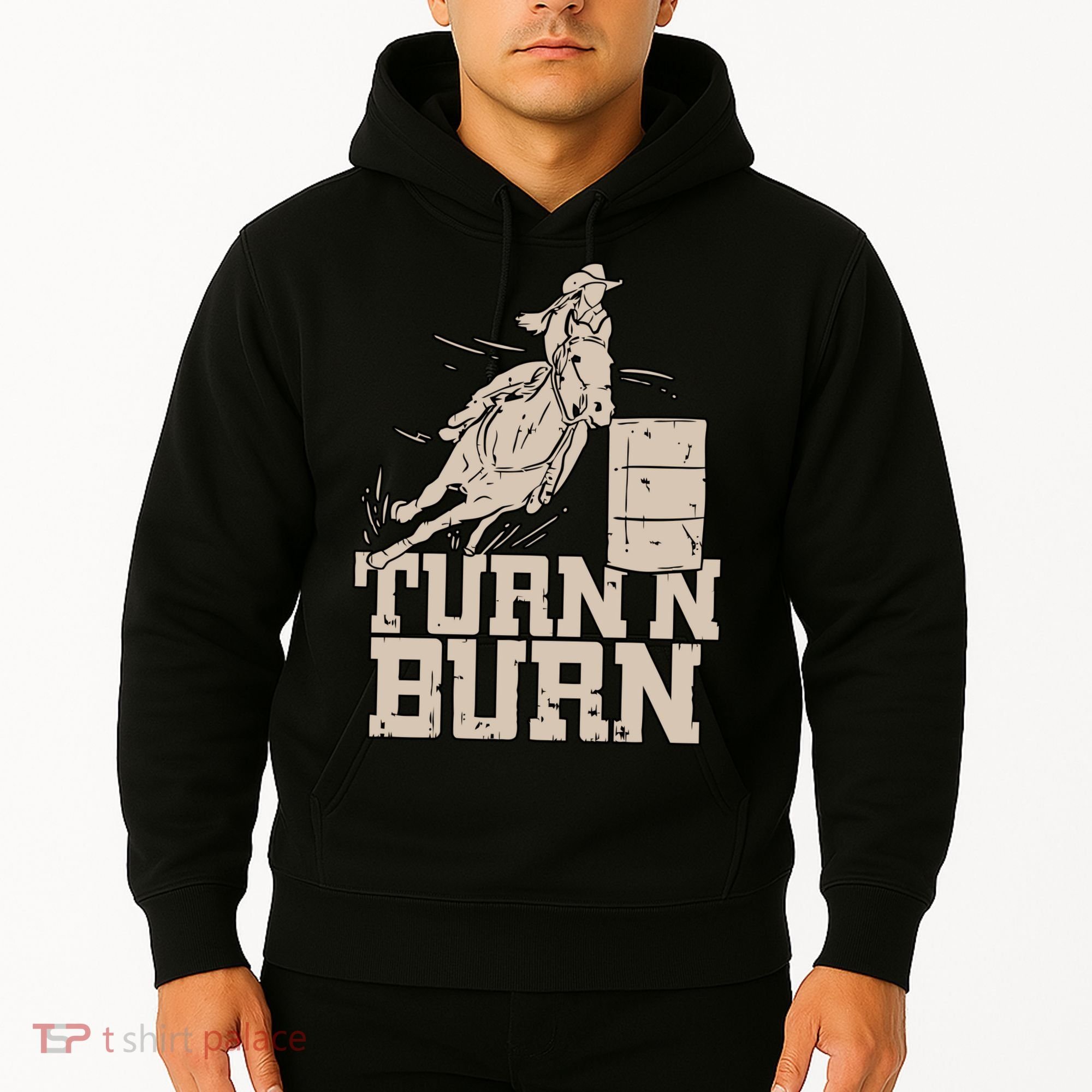 Barrel Racing Racer Rodeo Turn N Burn Hoodie