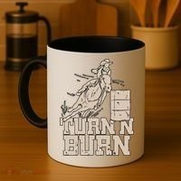 Barrel Racing Racer Rodeo Turn N Burn Coffee Mug thumb 4
