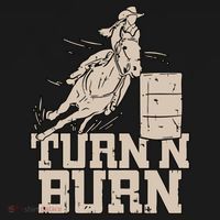 Barrel Racing Racer Rodeo Turn N Burn Coaster thumb 2