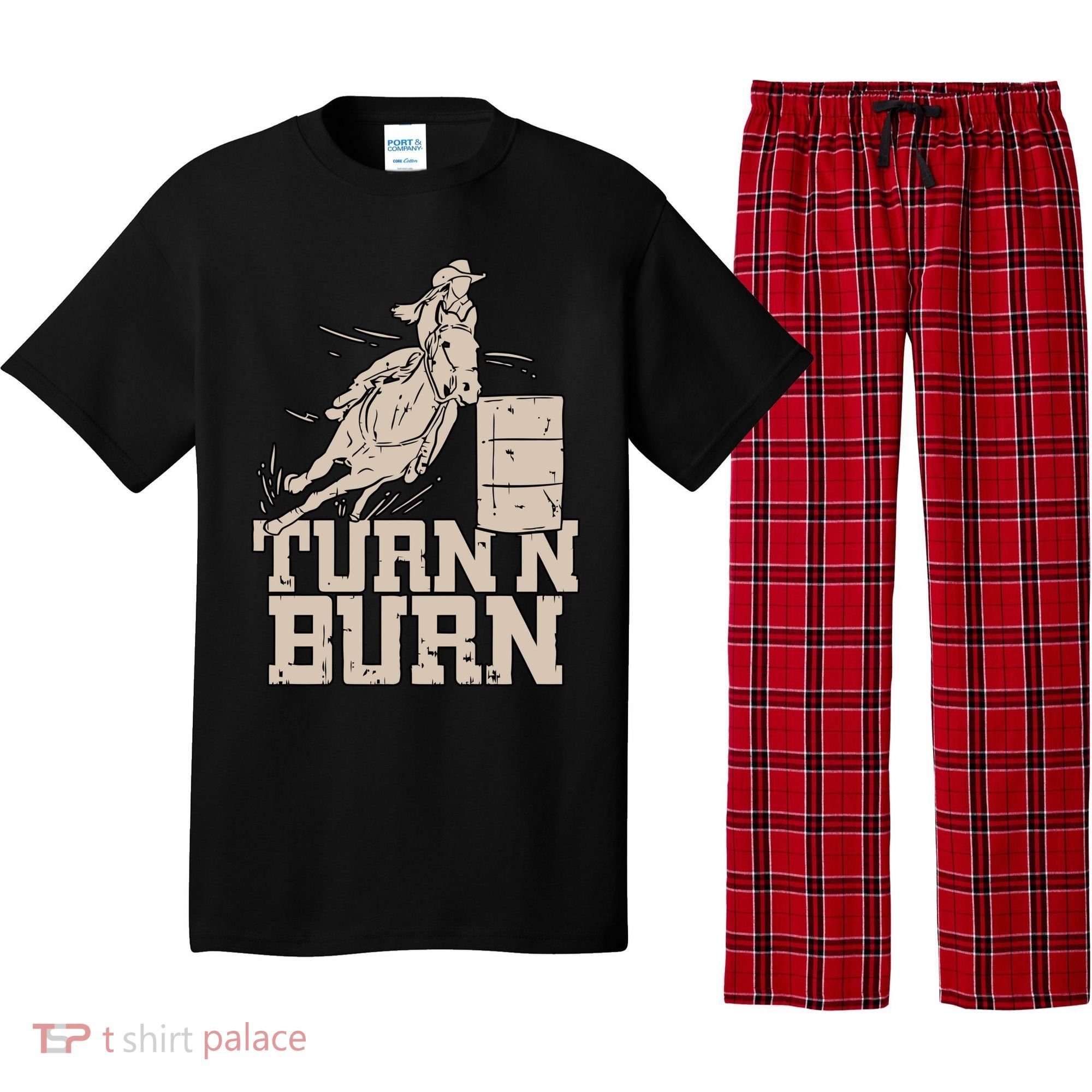 Barrel Racing Racer Rodeo Turn N Burn Pajama Set