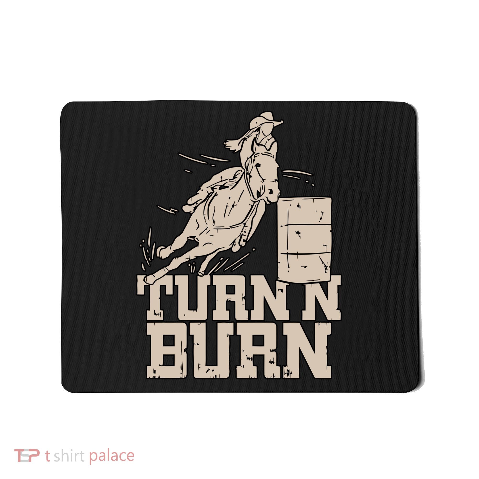 Barrel Racing Racer Rodeo Turn N Burn Mousepad