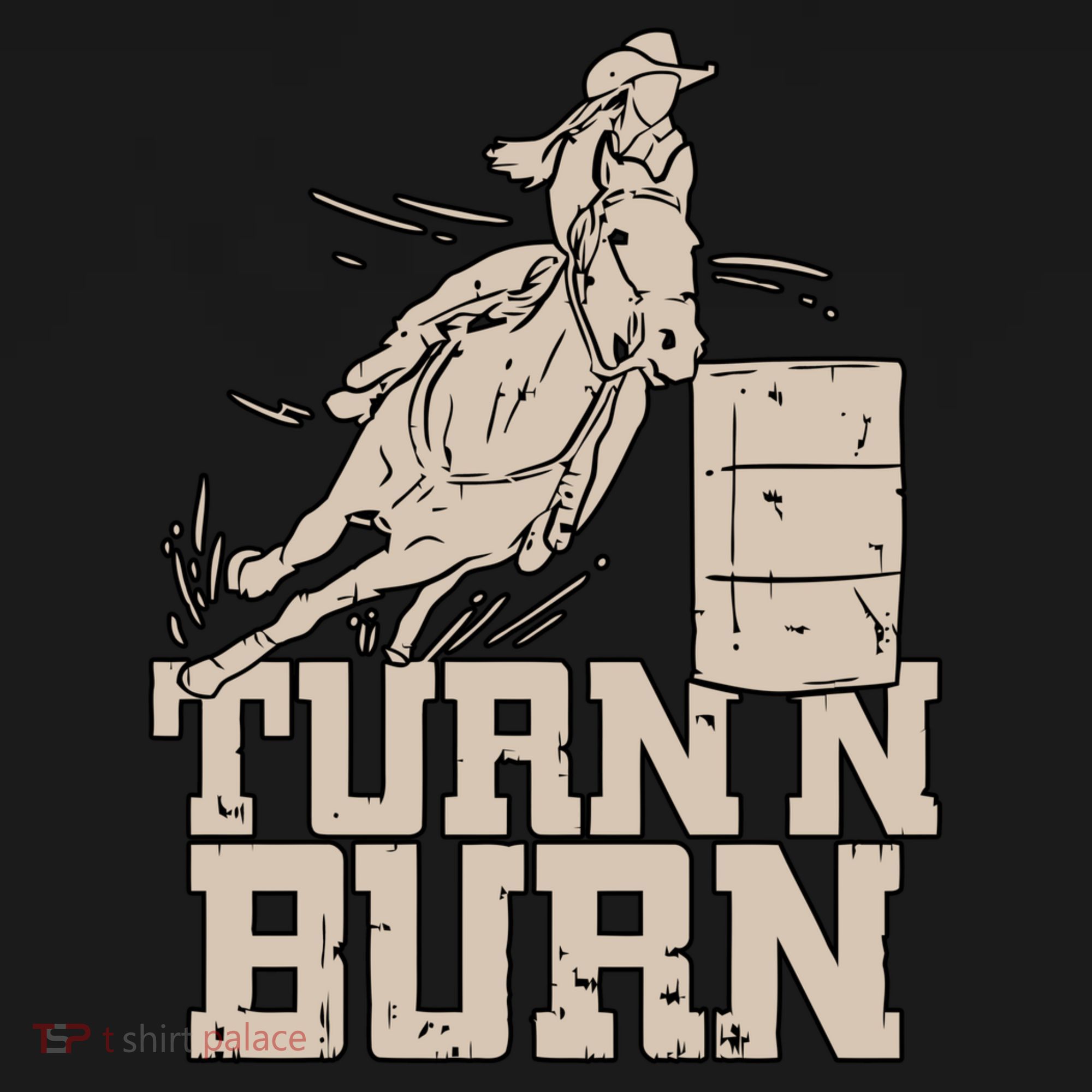 Barrel Racing Racer Rodeo Turn N Burn Baby Bodysuit