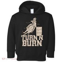 Barrel Racing Racer Rodeo Turn N Burn Toddler Hoodie thumb 0
