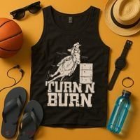 Barrel Racing Racer Rodeo Turn N Burn Tank Top thumb 4