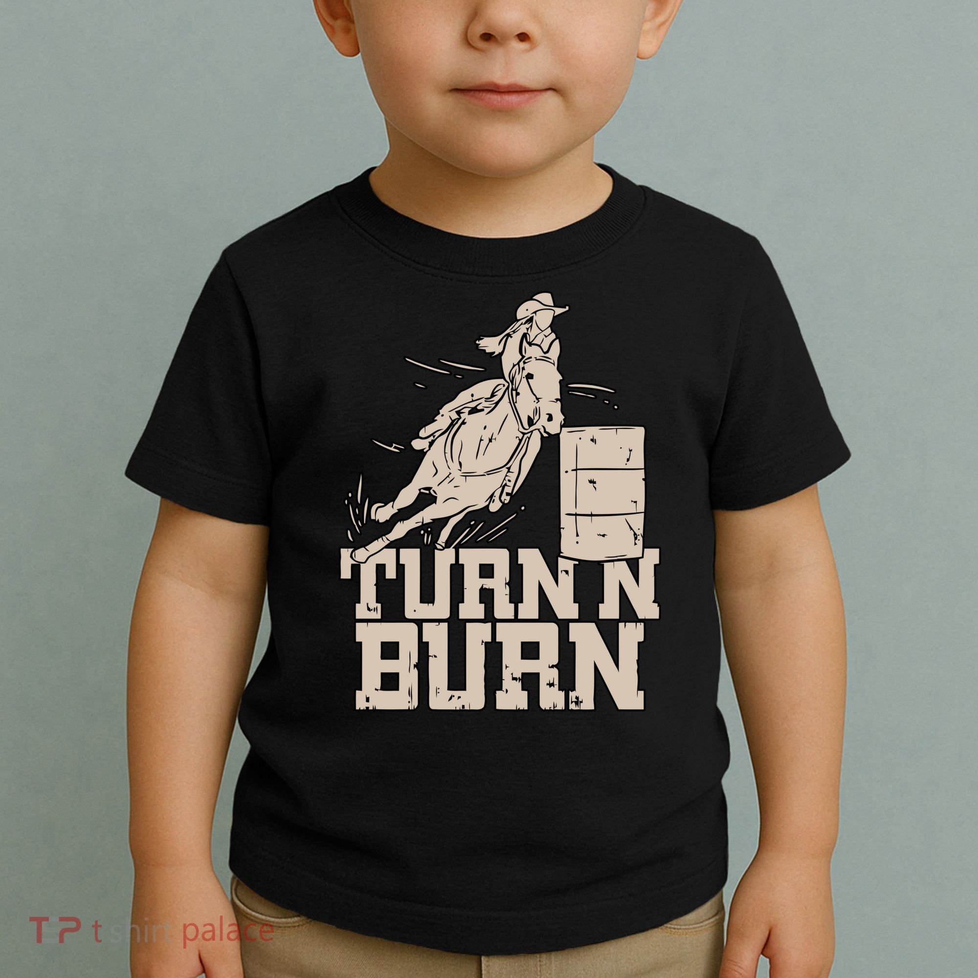 Barrel Racing Racer Rodeo Turn N Burn Toddler T-Shirt
