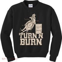 Barrel Racing Racer Rodeo Turn N Burn Kids Sweatshirt thumb 0