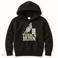 Barrel Racing Racer Rodeo Turn N Burn Kids Hoodie thumb 0