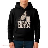 Barrel Racing Racer Rodeo Turn N Burn Kids Hoodie thumb 4