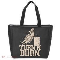 Barrel Racing Racer Rodeo Turn N Burn Tote Bag thumb 0
